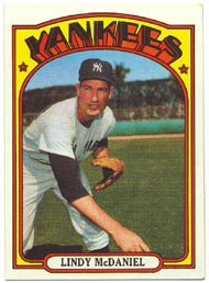 1972 Topps Baseball Cards      513     Lindy McDaniel